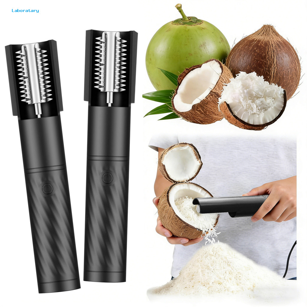 Electric Coconut Shredder Grater Fish Scaler Handheld Rotating with Stainless Steel Blades – Multi-functional Kitchen