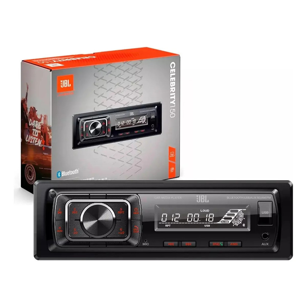 Radio mp3 som automotivo Jbl Celebrity 150 Bluetooth Fm Usb Sd card Jblcelebrity150br