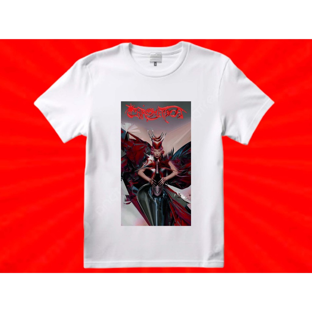 camiseta poliéster branca  adulto unissex Lady Gaga perfect celebrity Mayhem & Dom Pérignon