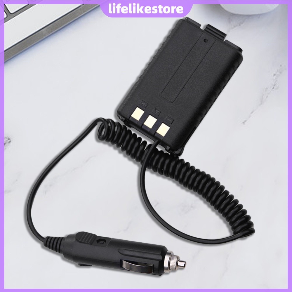 Eliminador De Carregador De Carro 12V Para Rádio De Banda Dupla UHF/VHF UV5R 5RA 5RE [lifelikestore.br]