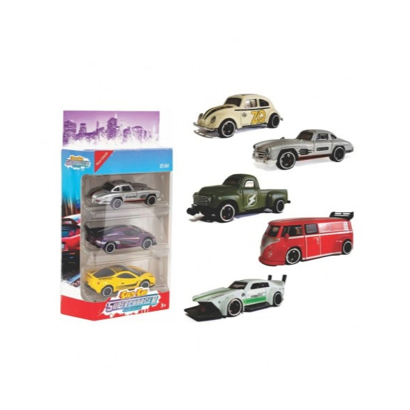 Carrinho Crazy Cars Pack com 3 Unidades Sortido Surpresa - Tag Toys TGCZ003 1