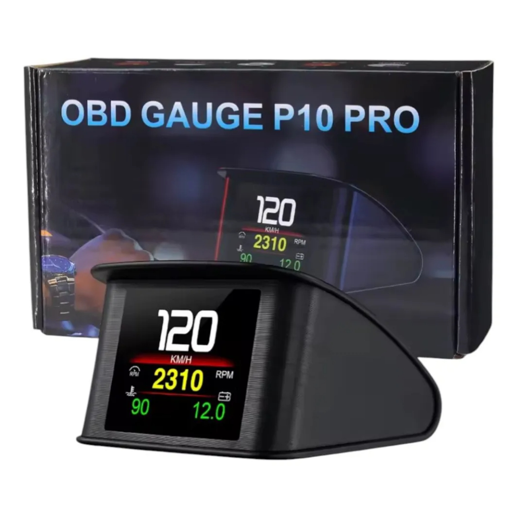 Computador de Bordo e Velocímetro Digital HUD OBD2 P10 Pro