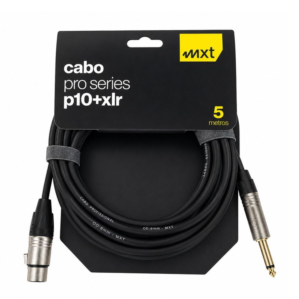 Cabo Áudio Instrumento XLR 5m P10 MXT Pro