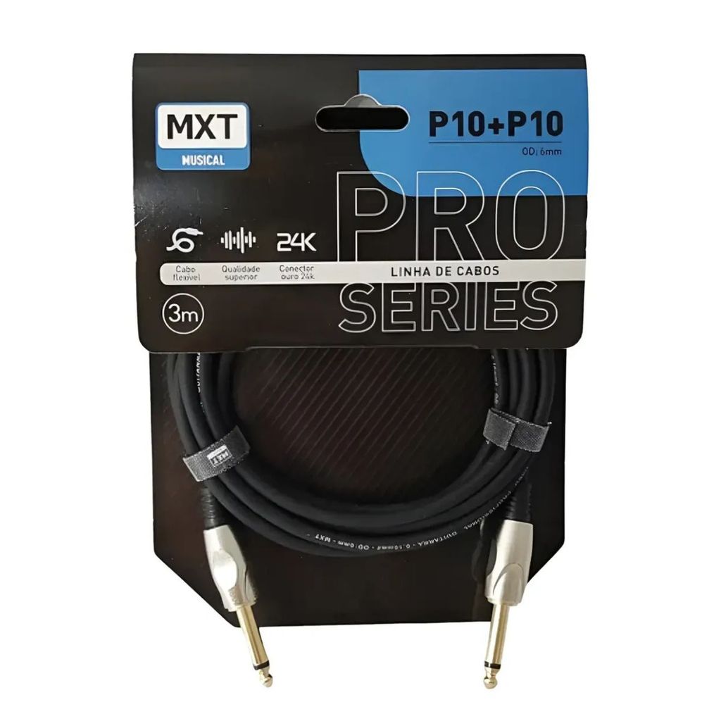 Cabo Áudio P10 MXT Pro Series 5 Metros Flexível