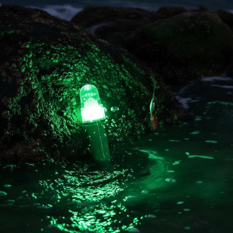 [sum] Luz De Pesca LED Pisca Sinal Subaquático Iluminação Grande Angular Para Noturna De Gelo Baixo Barco Maior Visibili