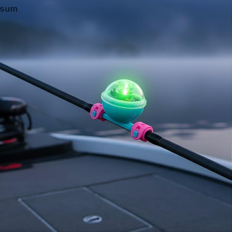 [sum] Vara De Pesca LED Alarme De Mordida Luz Noturna De 3 Cores Indicador De Clipe À Prova D'água Para , Mar , Lago , R