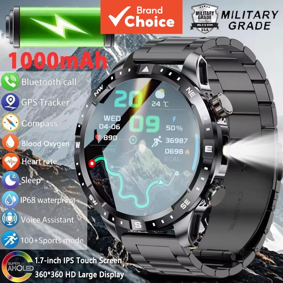 2026 Novos Homens Smartwatch Bluetooth Chamada IP68 À Prova Dip68 Água 100 + Modos Esportivos Monitor De Freqüência Card