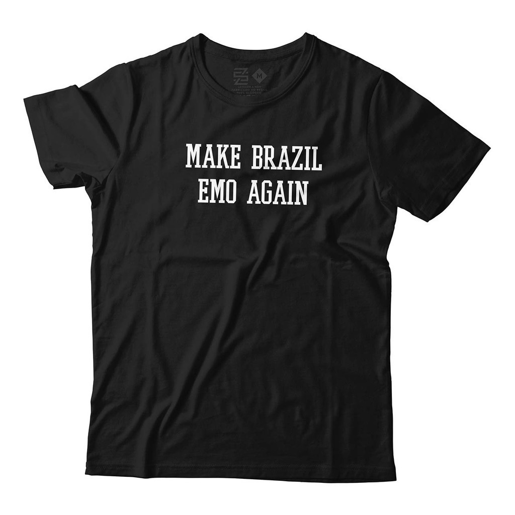 Camiseta Engraçada Make Brazil Emo Again Camisa Unissex
