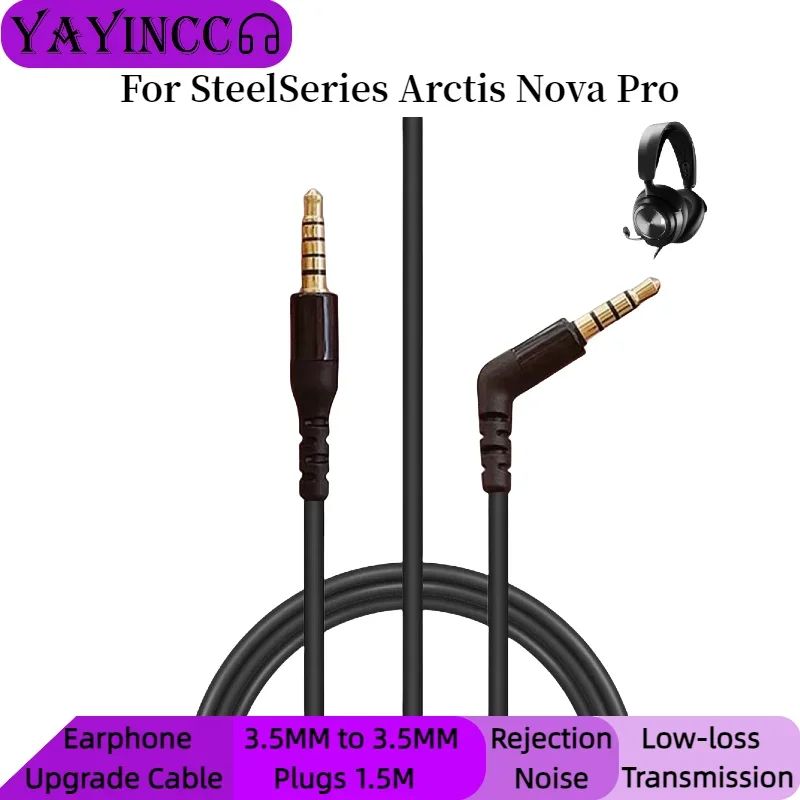 YAYINCC 3.5MM to 3.5MM Plug OFC Replacement Aux 3.5mm Cable Extension Audio Cord For SteelSeries Arctis Nova Pro Gaming Headsets