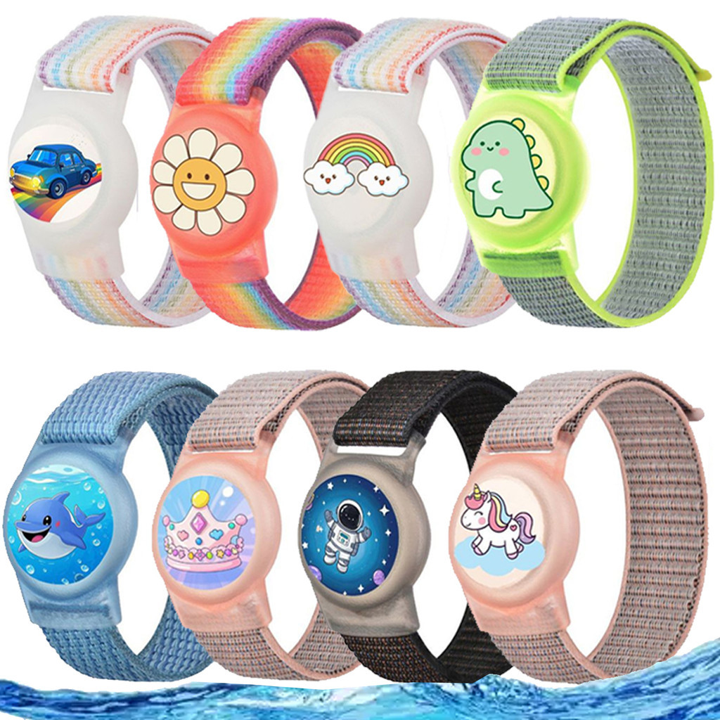 Pulseira De Etiqueta De Ar À Prova D'água Infantil , Nylon Para Crianças Compatível Com Air tag , Capa Protetora D