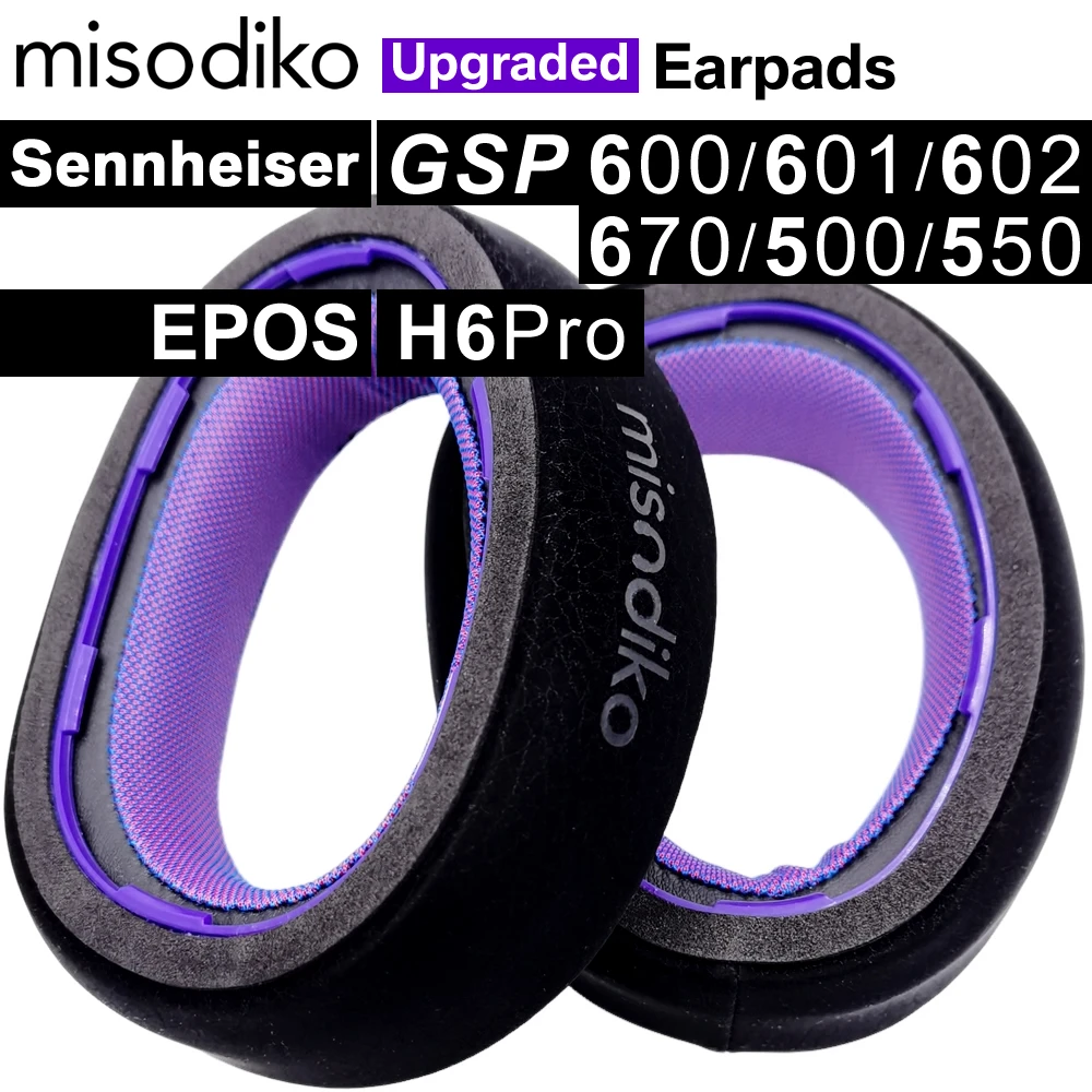 misodiko Upgraded Earpads Replacement for Sennheiser | EPOS GSP 670/ 600/ 601/ 602/ 500/ 550, H6Pro Gaming Headset