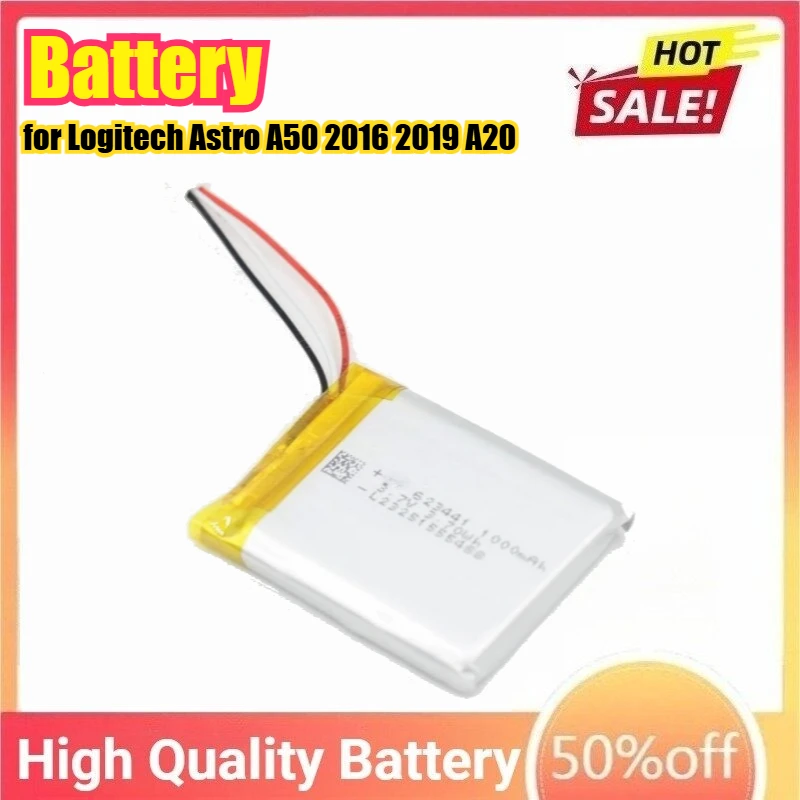 Replacement Battery for Logitech Astro A50 2016 2019 A20 533-000169 533-000191 SRP603443 Gaming Headset