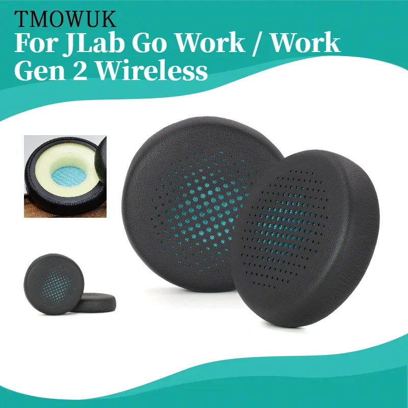 TMOWUK Replacement Ear Pads Cushions Earpads Earmuffs Repair Parts For JLab Go Work / Work Gen 2 Wireless Gaming Headset