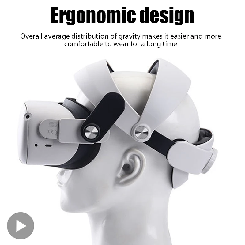 Headband Head Strap Holder For Meta Quest 2 Quest2 Virtual Reality VR Glasses Helmet Headset Game Accessories Gaming Adjustable