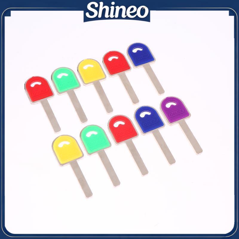 SHINE 10 Pçs/Lote Chave Colorida Acessórios Em Branco Para Galpão/Corrente/Gate/Garage Fazendo Molde BR