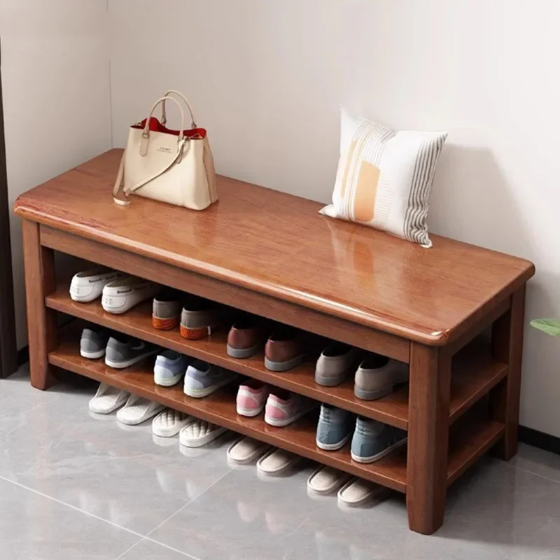 Wooden Shoe Cabinet Modern Closet System Storage Shelves for Hallway Entryway Space Saving Gaming Room Furniture