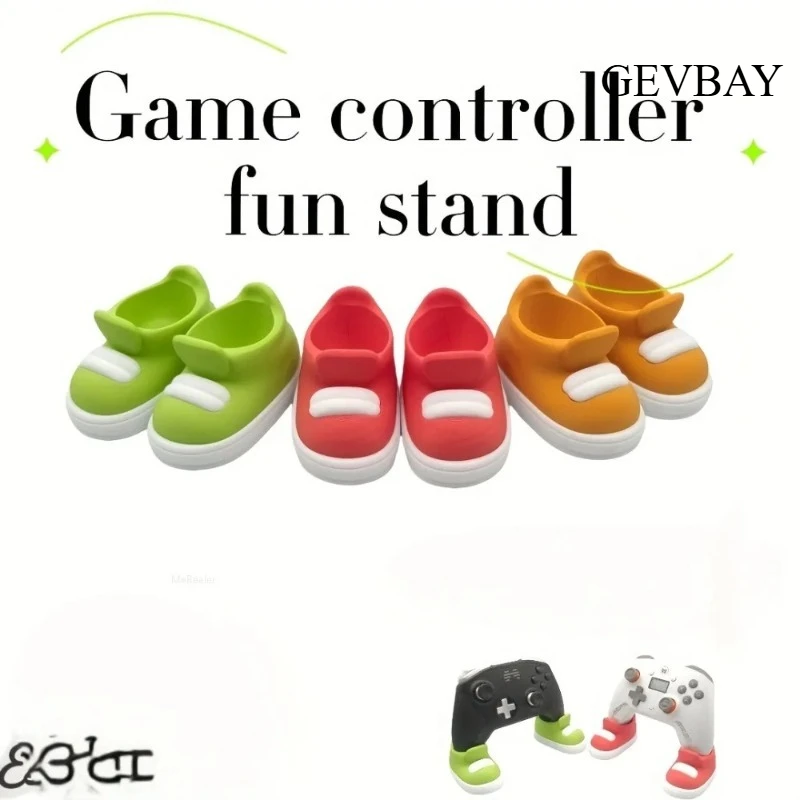 2Pcs Creative Shoe Shaped Controller Stand Colorful Gamepad Holder Gaming Console Decor Display Rack