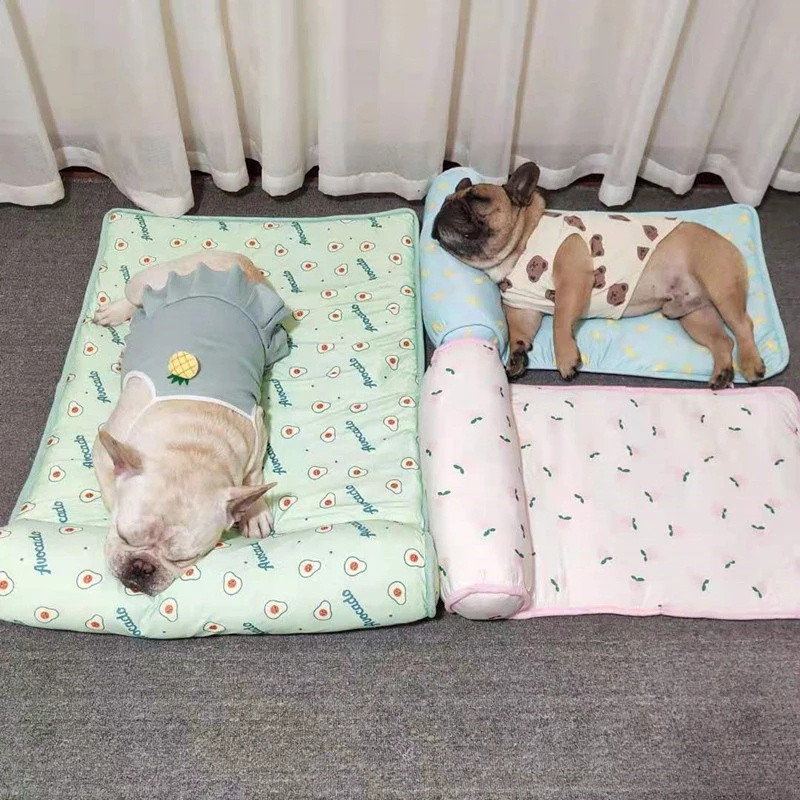 Pet Refrigeração Mat Verão Cão Gato Respirável Gelo Pad Sofá Para Small Cães Animais De Estimação Esteiras De Sono