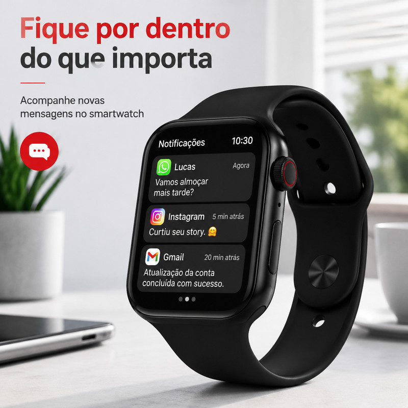 [Envio de São Paulo] 2026 Smartwatch Mini e Pro 38mm/45mm/49mm, design requintado, multifuncional, Chamadas Bluetooth