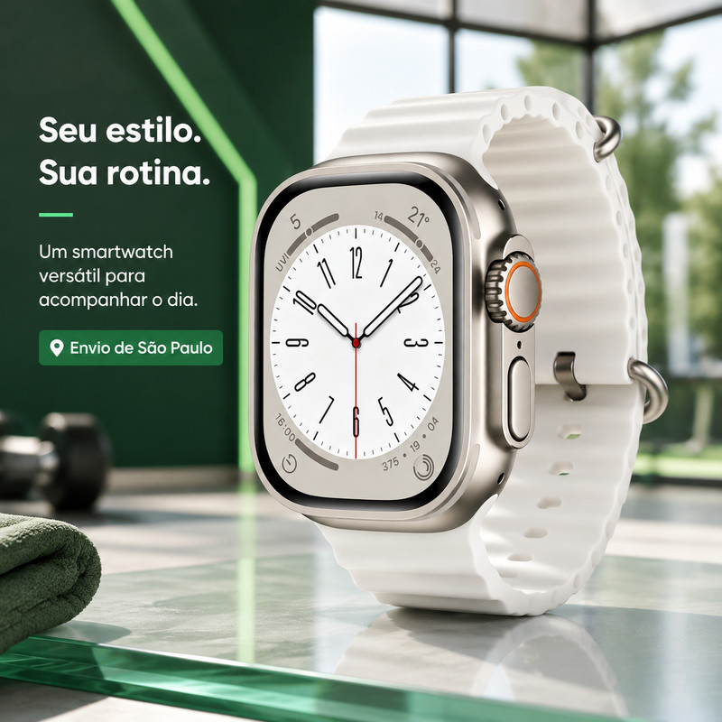Envio de São Paulo: Novo smartwatch S17MINI 38mm 2026, chamadas via Bluetooth, registro de atividades esportivas, iOS &