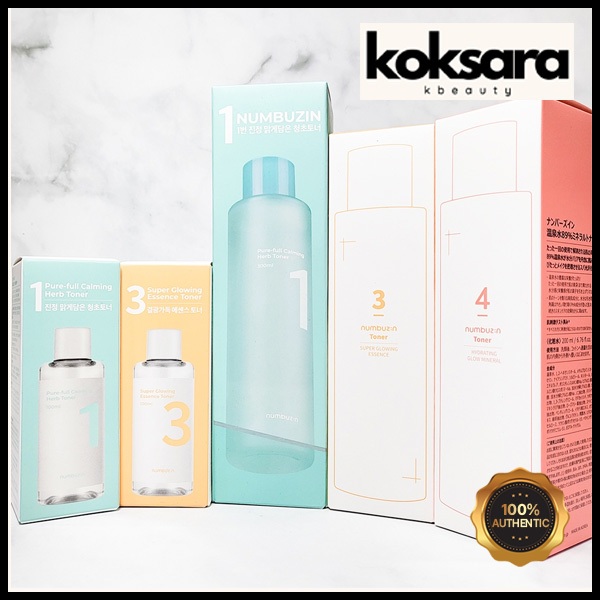 Numbuzin Toner Collection (No.1-100ml, 300ml/ No.3-100ml, 200ml/ No.4-200ml)