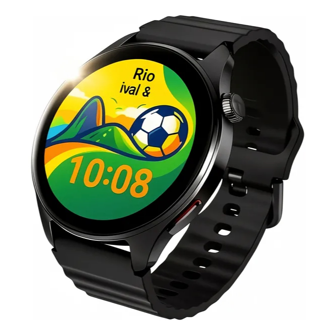 Relógio Inteligente Masculino Gps Ip68 Strava Bateria Longa Duração Bluetooth Chamada 100 modos esportes Preto