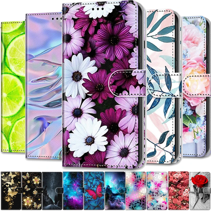 Leather Magnetic Case For Huawei P Smart PSmart Z 2019 Phone Cover Flip Wallet Painted Funda Etui