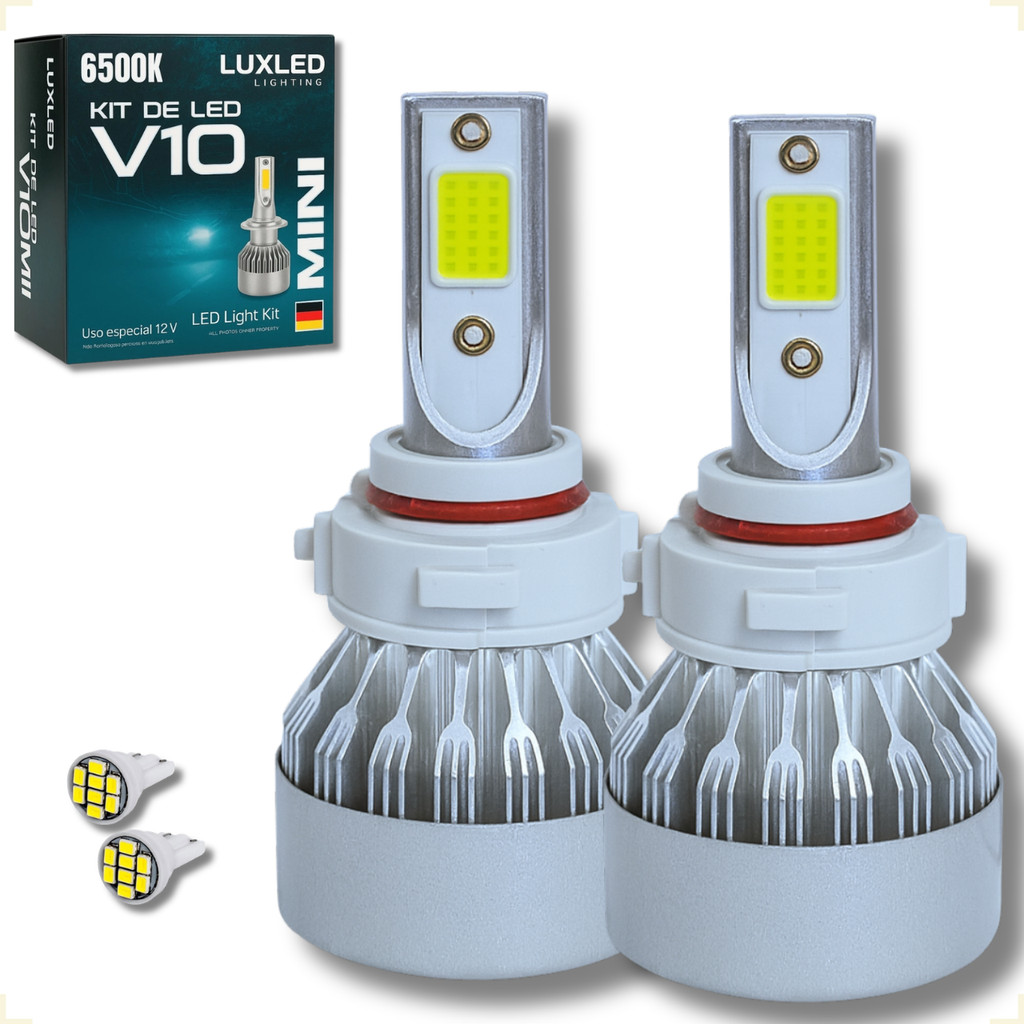Par de Lâmpadas Super Led V10 20000 Lúmens +T10 Alto Baixo Milha H1 H3 H4 H7 H11 H13 H16 H27 HB3 HB4