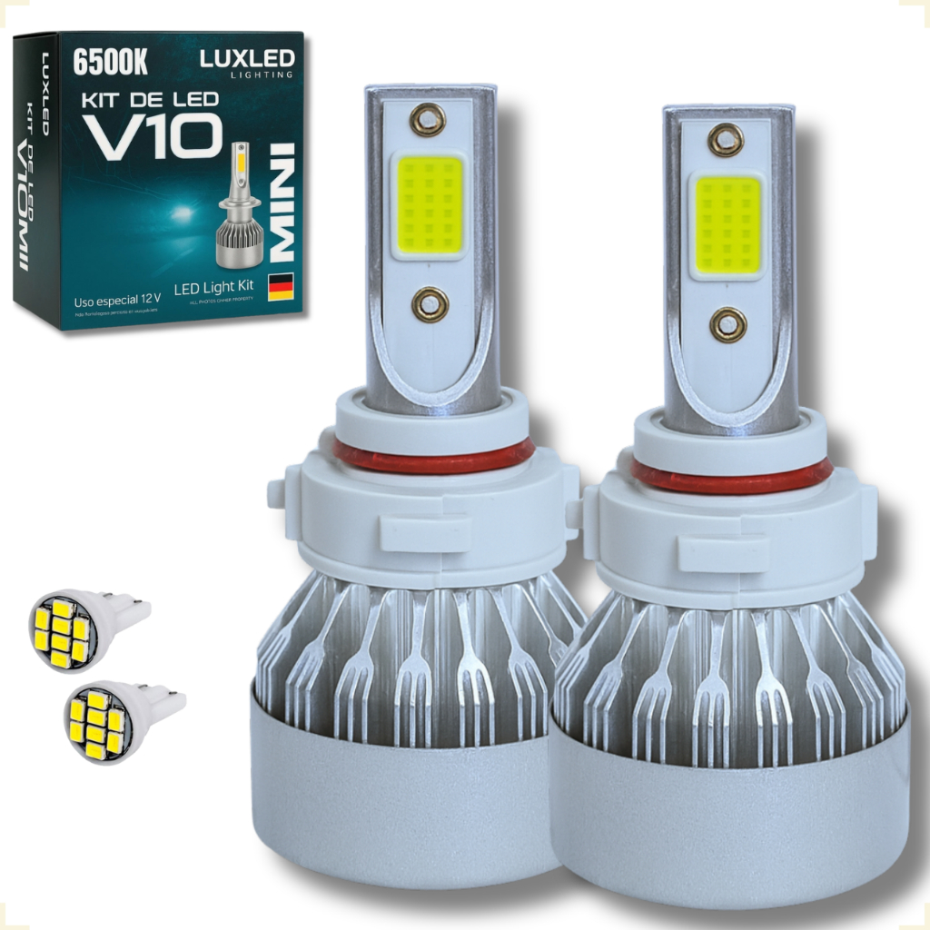 Lampada Super Led Light V10 20000 Lumens H1 H3 H4 H7 H11 H13 H16 H27 9005 9006 9007 30w 6500K