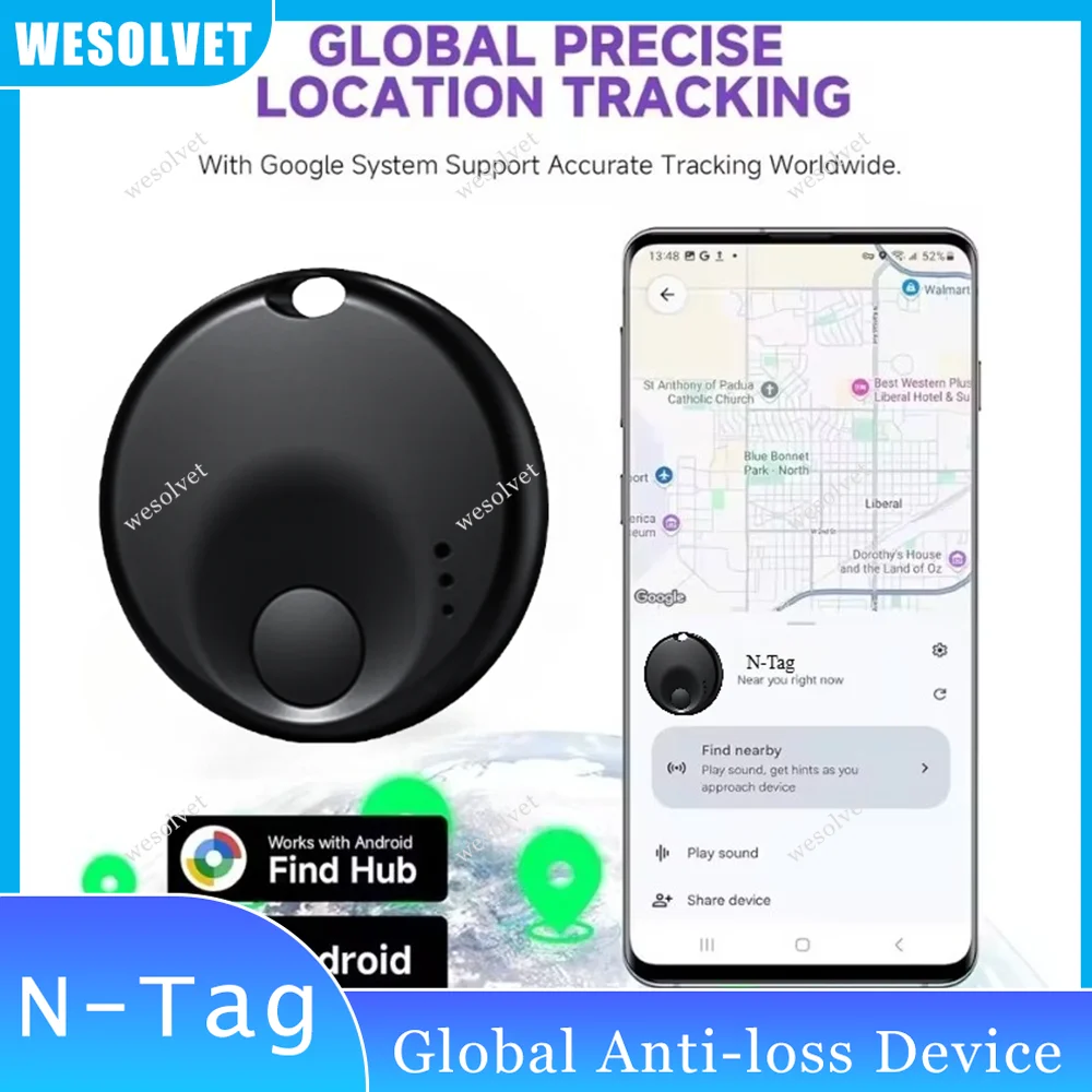 Mini Tag Smart Tracker Air Tag Finder Bag Wallet Car Lost Tracker For Google Android System Find Hub APP