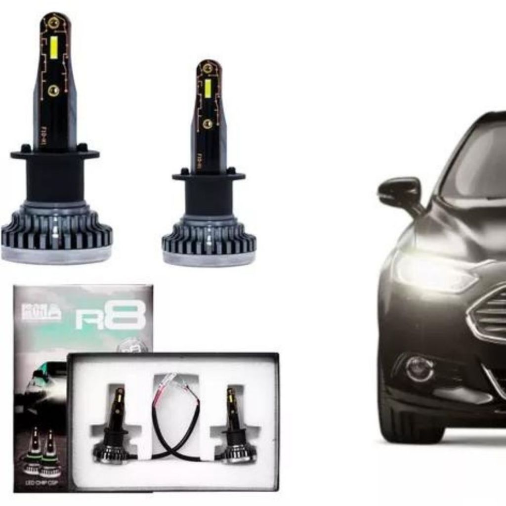KIT C/2 LUZ LED FAROL CARRO H13 30000 LUMENS 6500K - R8