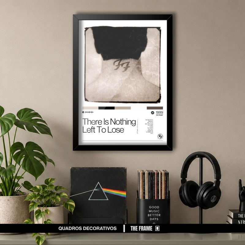 Quadro Decorativo A4/A3 Spotify Foo Fighters Album There Is Nothing Left to Lose