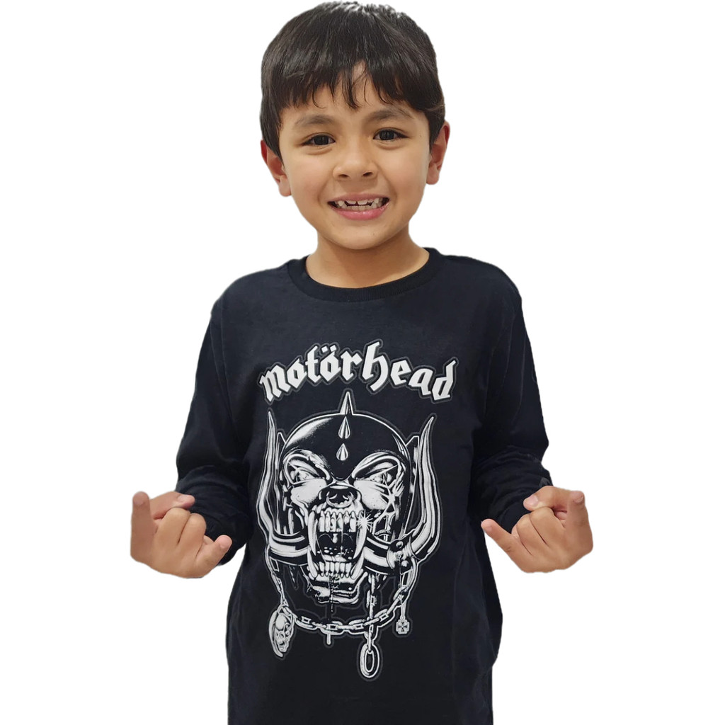Camiseta Manga Longa Infantil Motorhead Born to Lose