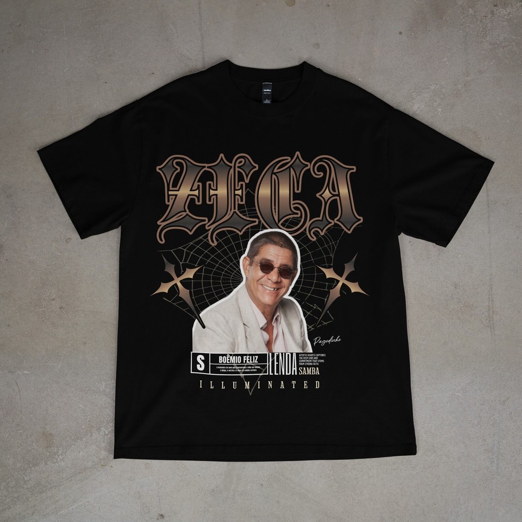 Camiseta Oversized Streetwear Zeca Boêmio Feliz Unissex