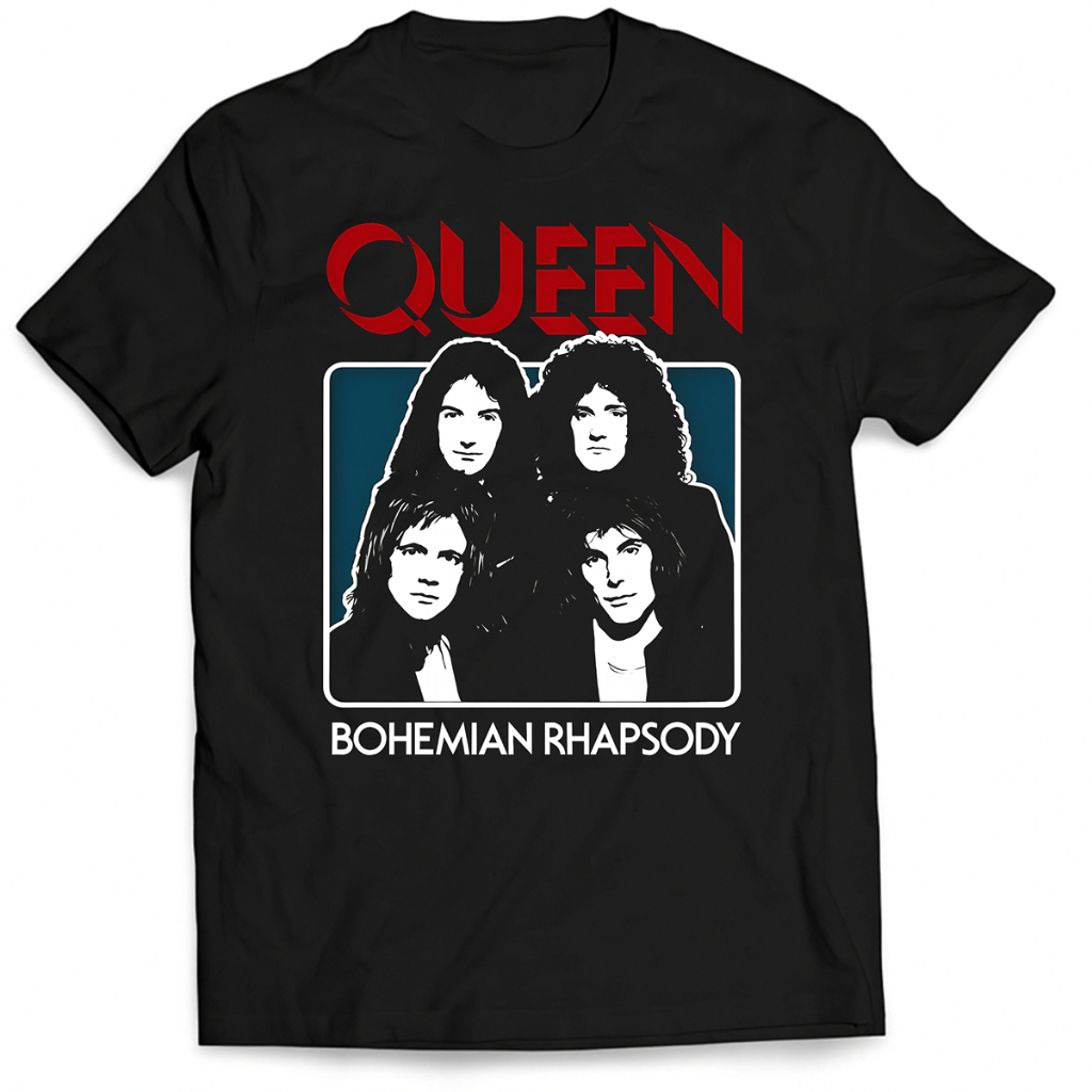 Camiseta Banda Queen Bohemian Rhapsody 100% Algodão Tamanho Unissex