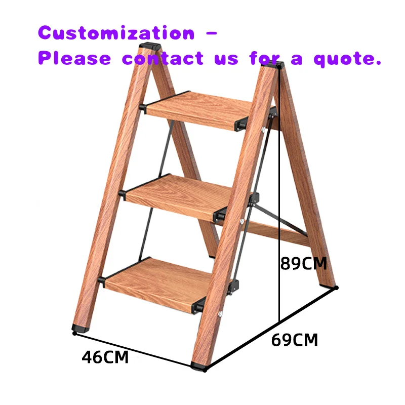 custom.Step Folding Ladder Stools Foldable Aluminum Modern Ladder Apartment Home Decor Flower Stand