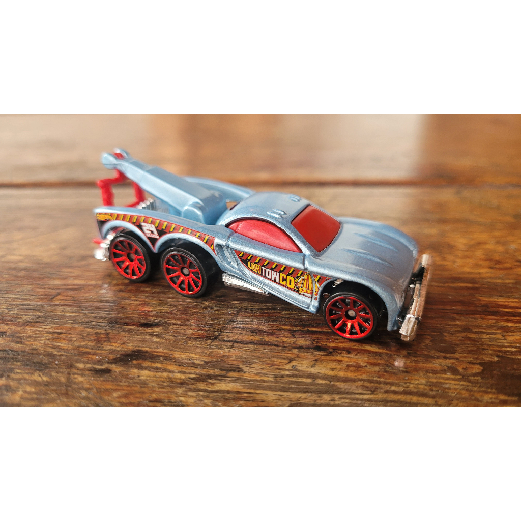 Hot Wheels - Reboque Tow Jam Prata - HW City Works 5‑Pack 2012 (Fora da Embalagem) - 1:64
