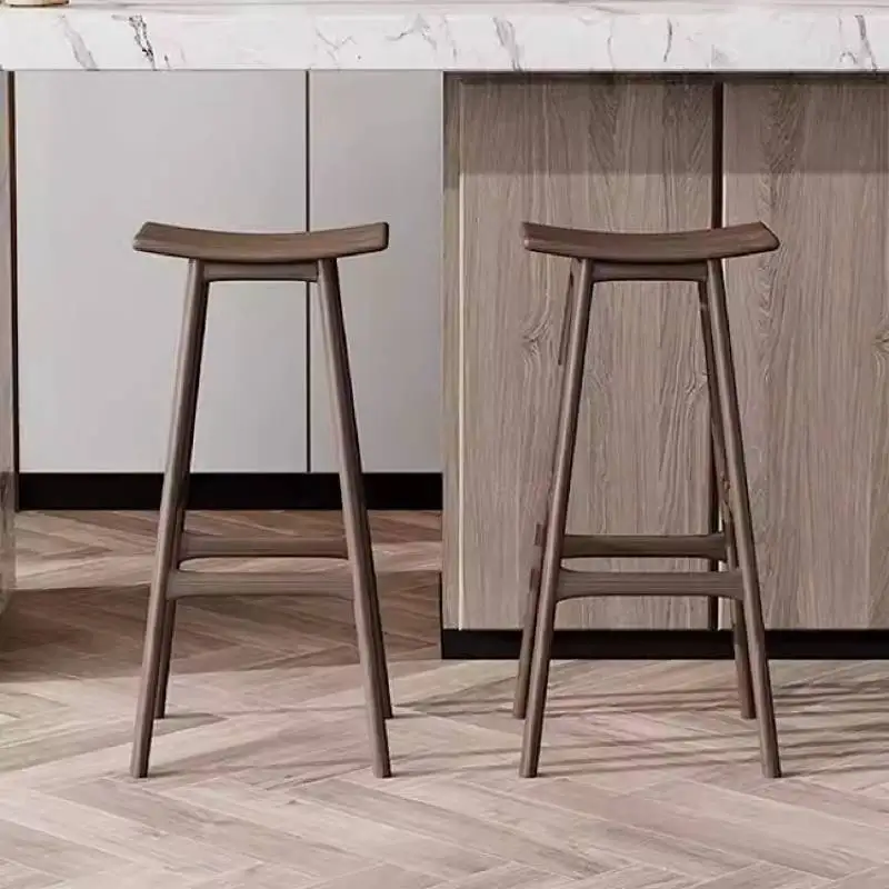 Japan Decorative Piece Bar Chair Back Support High Home Foldable Barstool Bar Chair Counter Stools Taburete Cocina Furniture
