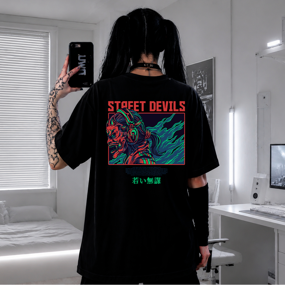 Camiseta Street Devils Streetwear Casual Academia Treino