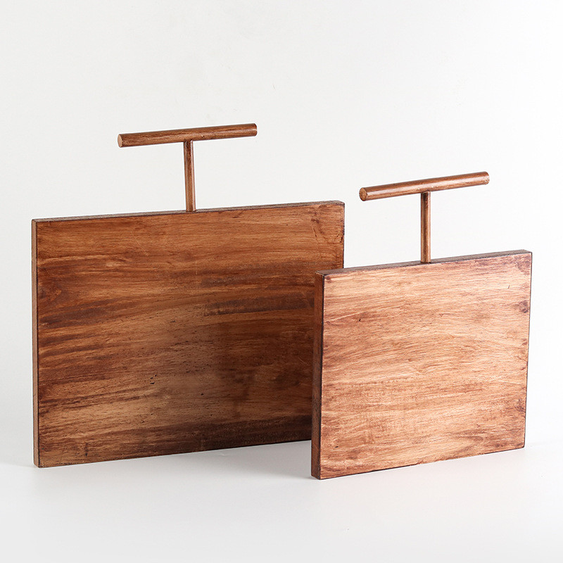 2Q2F Creative art geometric solid wood cutting board, modern minimalist home, restaurant, model room, kitchen decor, tab