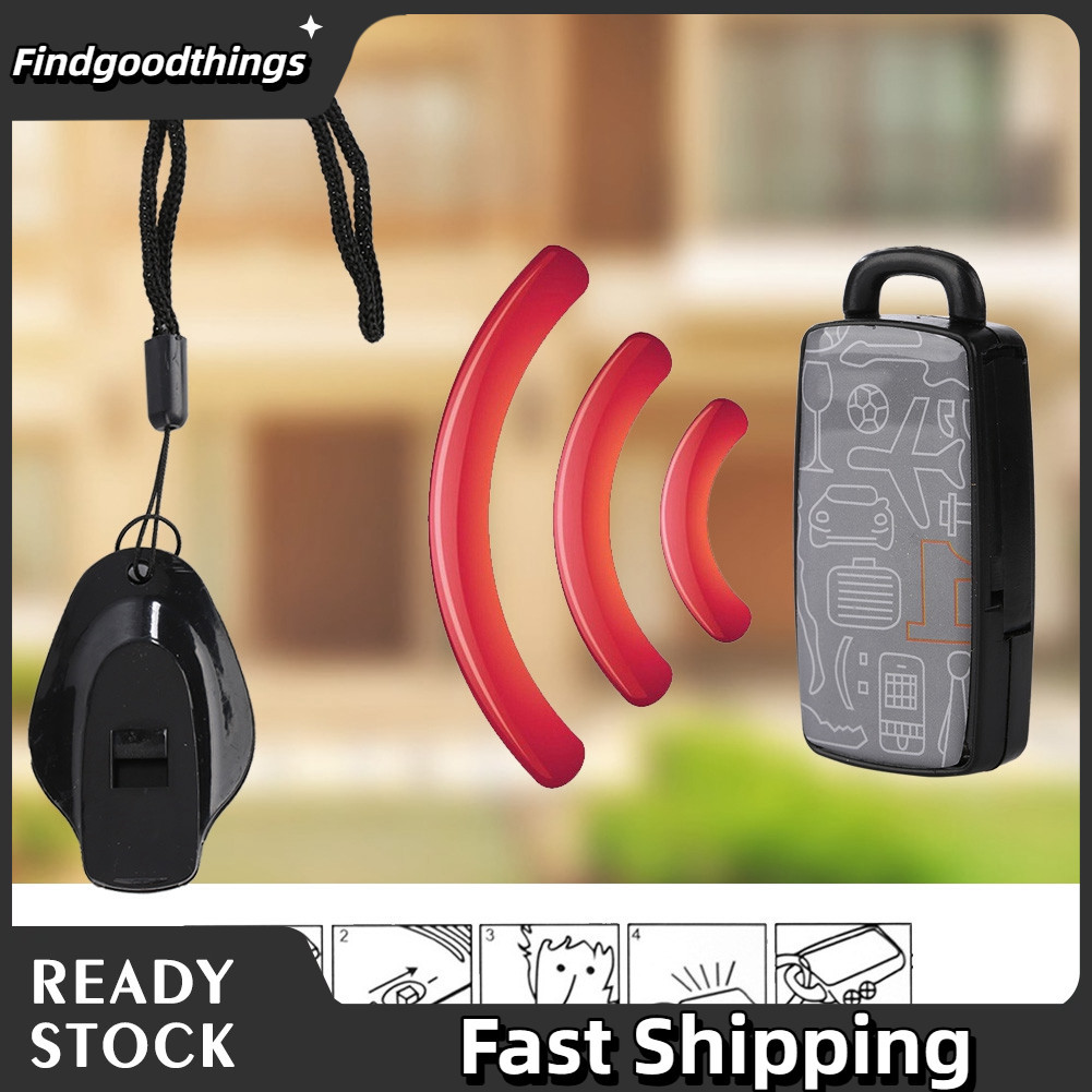 Findgoodthings-br Jiawu Whistle Key Finder com luz LED Alarme antiperda para chaves e telefones celulares Leve design