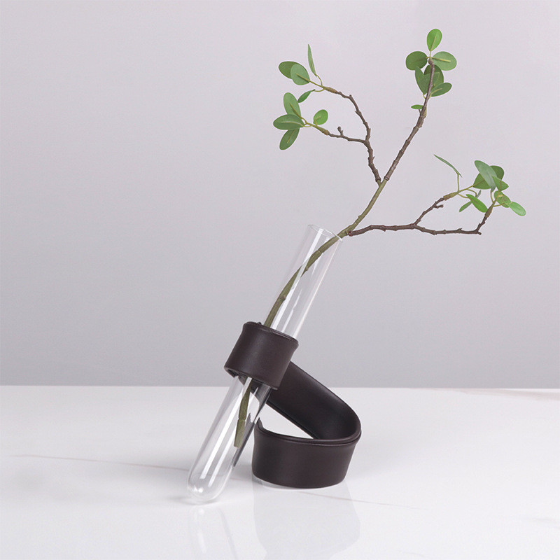 RCJW Simple, modern, and creative glass flower vase, suitable for display in model rooms, sales offices, living rooms, a