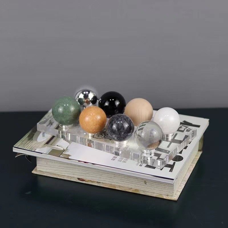 DRAE Simple and modern acrylic marble creative home decor, suitable for entryways and living rooms, featuring a light lu