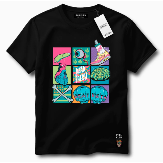 Camiseta Masculina Com Estampa De Pop Culture Dead Fresh Tecido Premium 100% Algodão