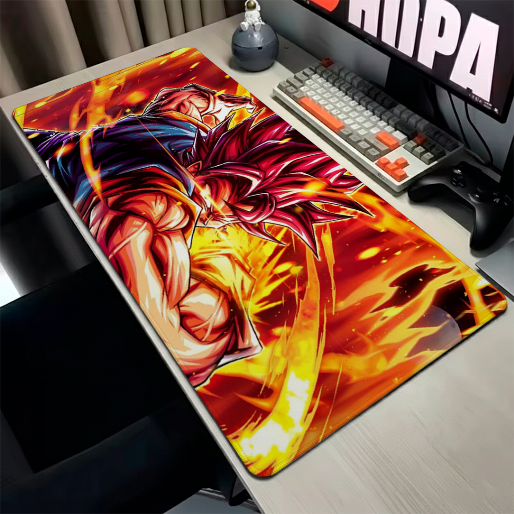 Mouse Pad Liso Gamer Speed Macio Sem Relevo Com Base Antiderrapante Bordas Costuradas Estampa De Anime Gk God Power Full