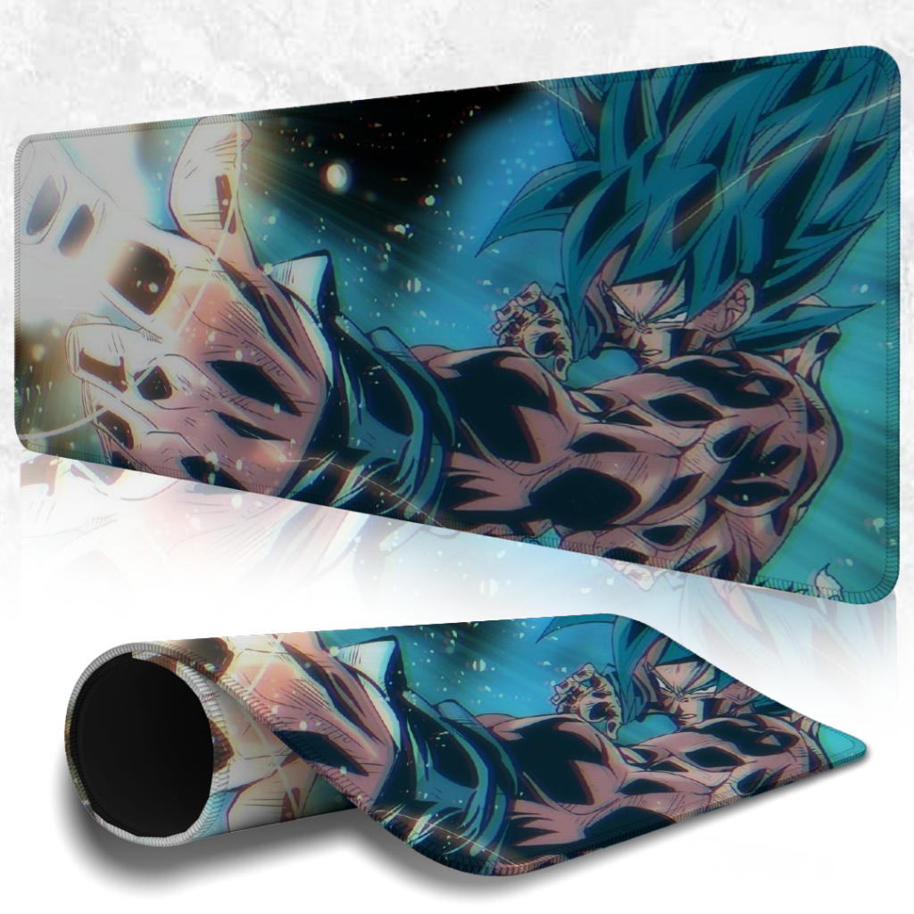 MousePad Speed Liso Gamer Confortavel Antiderrapante Sem Relevos E Bordas Costuradas Com Fundo Anime GK Blue Full Power