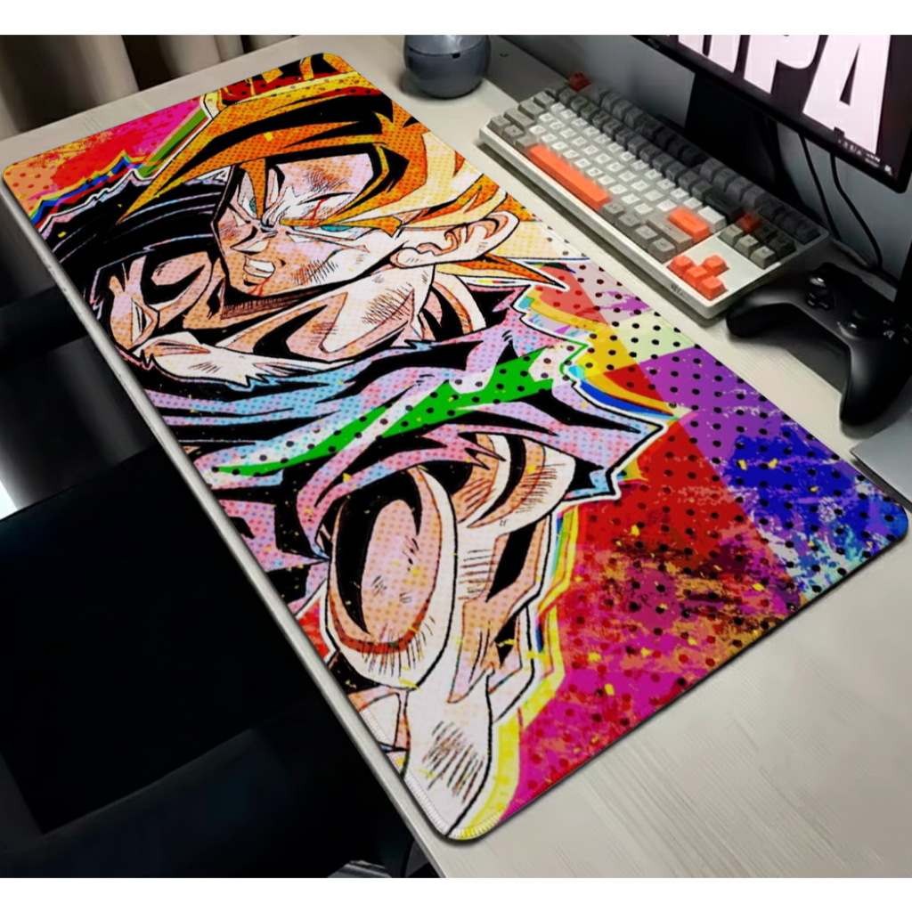 MousePad Liso Gamer Speed Confortavel Com Base Antiderrapante E Bordas Reforçadas Fundo De Anime GH Super 2 Full Power