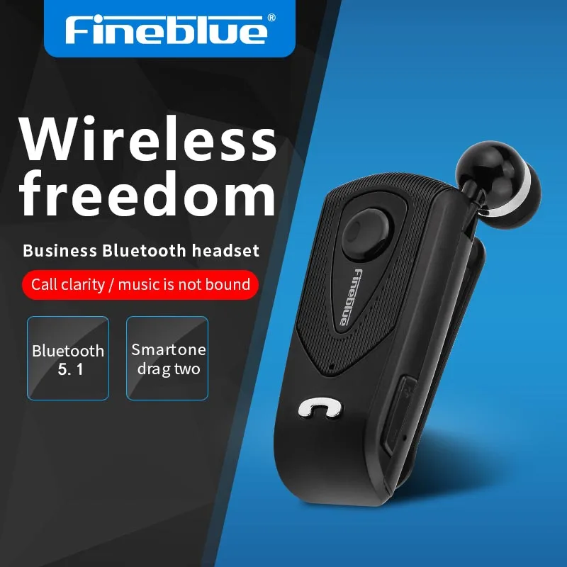 Fineblue F930 Wireless Freedom Business Bluetooth Headset Call Clarity Music No Bound Smart One Drag Two Bluetooth Earphone
