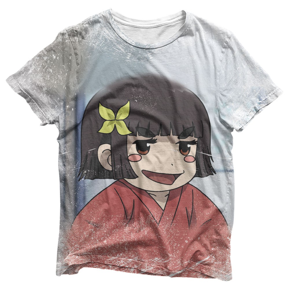 Camisa A Caipira da Bonança - Camisas Zashiki Warashi no Tatami-chan Estampa Total