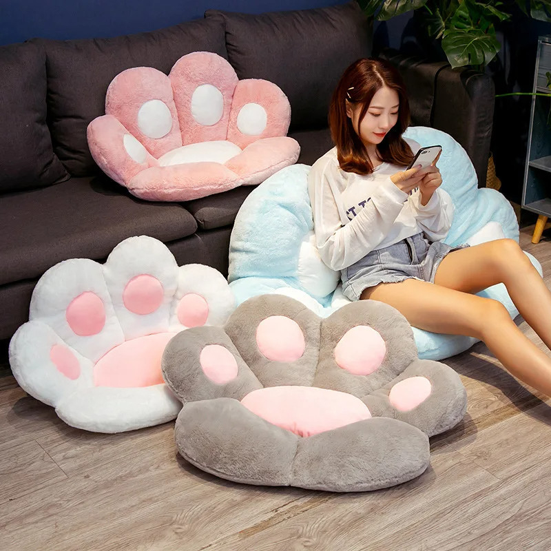 Animais de Pelucia Tatami Almofada de Gato Fofo Cadeira Macia Travesseiro Decoração Chão Sofá Confortável 50X45cm